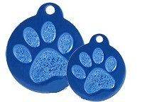   Round with Paw Shape Tag, Pet Id Tags, For Dogs, Cats, Dog Tags