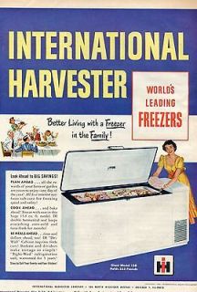 1951 International Harvester IH Model 158 Freezer Chest Ad