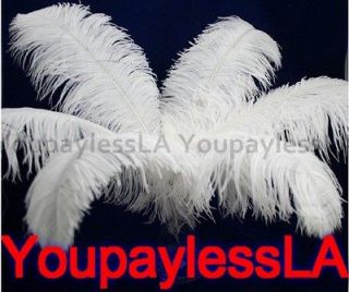   White Ostrich Feathers For Wedding Eiffel Tower Vase Centerpiece USA