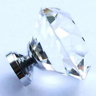 A+ Class tclz 3cm Diamond Style Clear K9 Crystal Knobs Handles for 