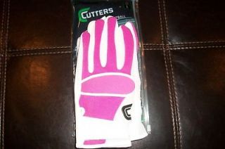 Cutters Original Receiver Football Gloves Pink Mens Large New