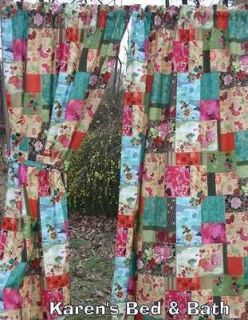  Patch Butterfly Floral Handcrafted Custom Sewn Curtains Drapes NEW