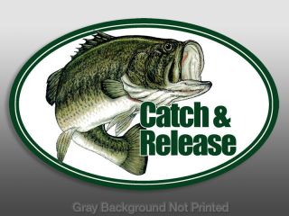 Catch & Release Sticker  bass fishing decal fish and an