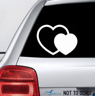   Heart Love Princess Girly Cute Car Decal / Laptop Sticker   WHITE 4