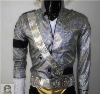 Michael Jackson Bucharest Jam Costumes jacket+aiguill​ette+belt+armb 
