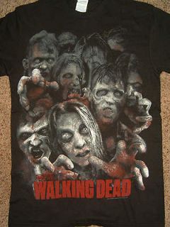 The Walking Dead Tv Show Zombie Horde Closeup T Shirt