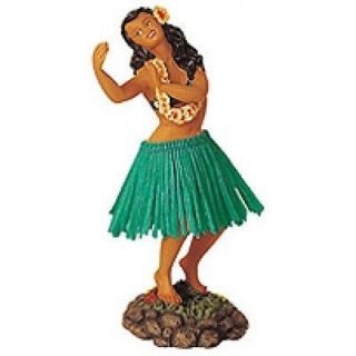 Hawaiian Hawaii Dashboard Hula Doll Leilani Girl in Dancing Pose w 