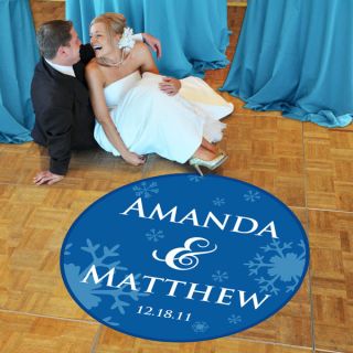 WINTER WEDDING PERSONALIZED DANCE FLOOR DECAL~SMALL 39