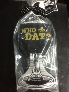 New Orleans Saints WHO DAT? or LSU Tigers Woozies   Insulated Wine 