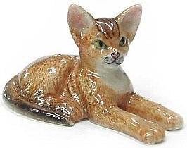 NORTHERN ROSE Miniature Figurine Abyssinian Cat