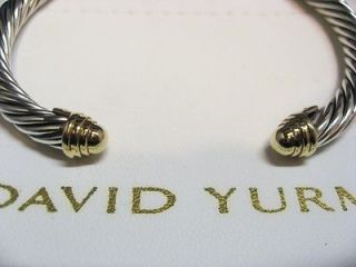Genuine David Yurman 5mm Gold Dome Cable Bracelet
