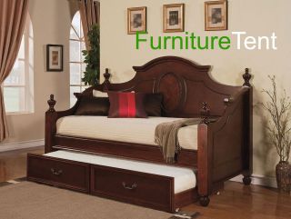 Classique Cherry Finish Wood Daybed with Trundle New