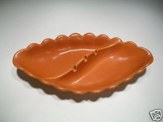 Vintage Hyalyn Porcelain Decorative Retro Style Burnt Orange Ashtray