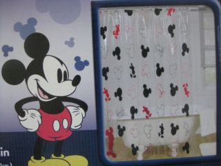 NEW DISNEY MICKEY MOUSE HEADS VINYL SHOWER CURTAIN NEW