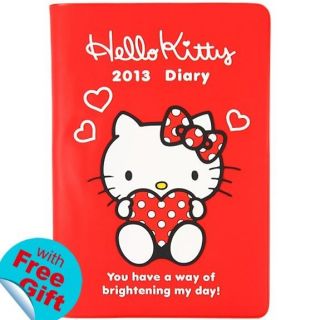 2013 Hello Kitty Daily Planner Agenda Diary Silicone Embossed A6 w 