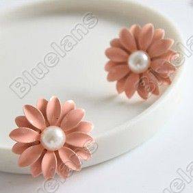 Lovely Daisy Flowers Cute Pink Mini Charming Earring 5176