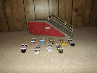 LOT OF TECH DECK SKATEBOARDS RAMPS WITH STAIRS AND RAIL