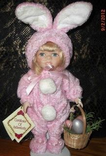 DOLL   PORCELAINE Dan Dee Collectors Choice Easter Bunny
