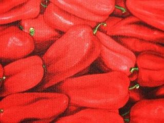 RJR Farmers Market Red Southwest Chili Pepper Fabric Yd
