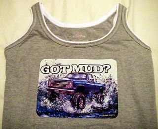 Womens Mud Truck Tank Top Mud Truck Tees Chevy 4x4 offroad lifted 