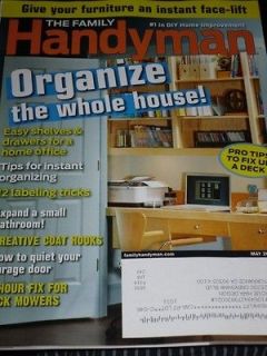 THE FAMILY HANDY MAN MAGAZINE MAY 2012 HOME IMPROVEMENT FURNITURE FACE 
