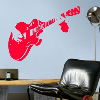 GUITAR GUITARIST wall art vinyl room sticker transfer decal music room