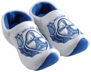 Holland Clogs Dutch slippers houseshoes Delft Blue Netherlands NEW 