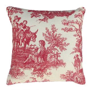 Country Life Garnet Toile Lumbar or Square Decorative Throw Pillow