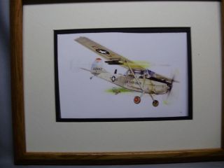 Cessna Observation Bird Dog Model Airplane Box Top Art Color artist