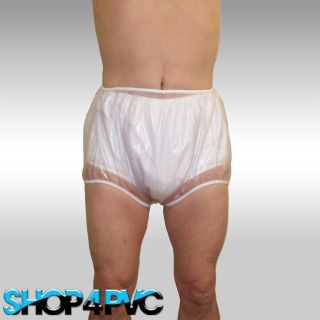 Pull On Adult Plastic Pants Waterproof PVC Baby Diaper Vinyl Nappy 
