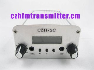   5w silver FM stereo PLL transmitter broadcast short antenna kit cheap