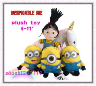 Despicable me minion plush toys 6 9 /New with tags 8 style/Good 