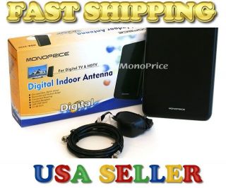 NEW* HDTV DIGITAL OVER AIR Low Noise AMPLIFIED ANTENNA INDOOR DTV TV