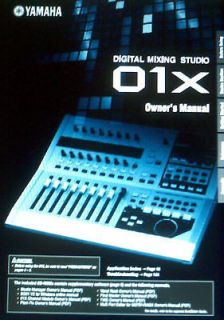 YAMAHA 01X DIGITAL MIXING STUDIO OWNERS MANUAL BOUND EN TSHOOTING 