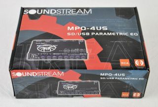 Soundstream MPQ 4US 1/2 DIN 4 Band Graphic Equalizer with SD and USB 