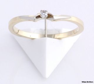 Diamond Engagement Ring   Orange Blossom Vintage Soltiaire 18k White 