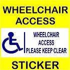 Wheelchair Access Sticker   Disability   Disabled 200mm