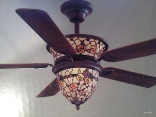 NEW 52 Hampton Bay Victorian Rose Ceiling Fan by Dale Tiffany with 