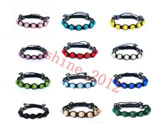 World Hot Dazzling gift 10MM*7 Disco Balls CZ Crystal Shamballa 