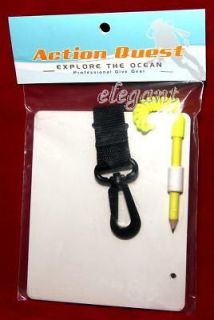 Scuba Dive Diving Underwater Writing Slate Board Tool with Graphite 