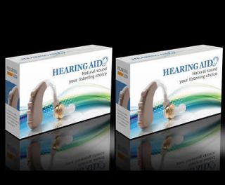 2x Power Digital Hearing Aid Aids BTE Ear assistance Severe Moderate 