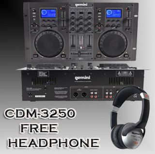 GEMINI CDM 3250 Dual Deck DJ /CD Player w/ Scratch FREE NUMARK 