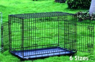   Large Folding Dog Pet Crate Cage Kennel with Divider High Quality