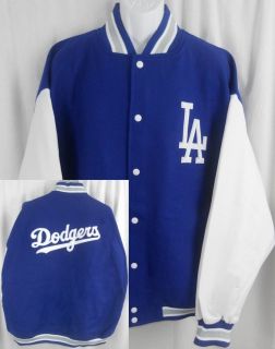 Los Angeles Dodgers Wool / Polyester Majestic Varsity Bomber Jacket 