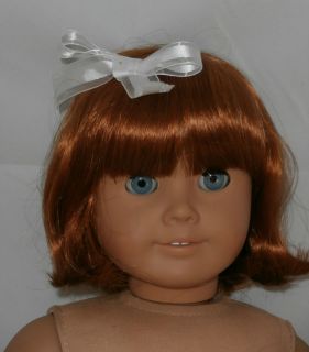 10   11 Doll Wig Shoulder Length Carrot Red Hair with Bangs Fits 