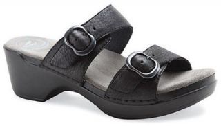 New Womens Dansko Comfort Sandal Clog Sophie Black Soft Leather last 