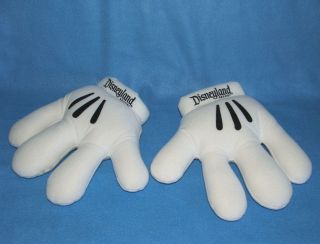   Adult Mickey Minnie Mouse White Costume Hands Gloves Donald Duck Goofy