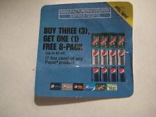 19  COUPONS BUY 3 8 PK PEPSI PRODUCTS GET ONE FREE up to $3.49