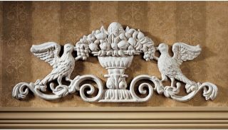   Replica Doves of Peace Iron Sculptural Wall & Door Pediment Decor
