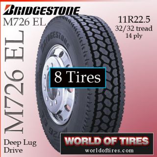 tires Bridgestone M726 EL   11R22.5 semi truck tire 11225 11/225 